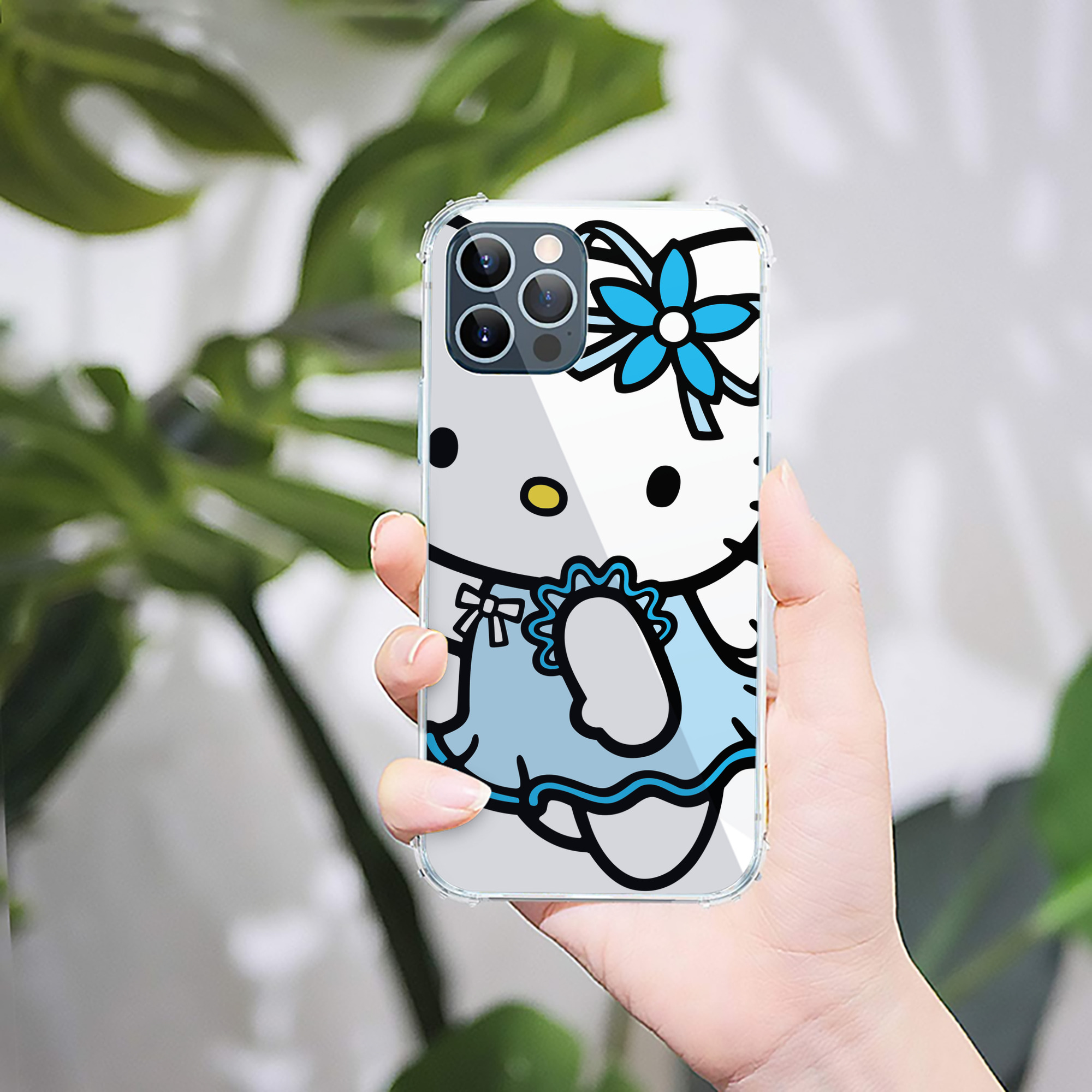 （画像用） Hello Kitty ハローキティ 【iPhone 12シリーズ対応】透明スマホケース（クリアソフトケース）